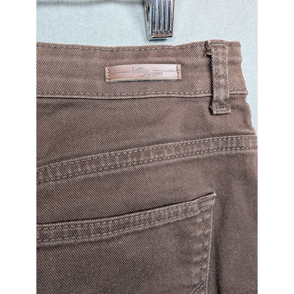 Lee Women's Dark Brown Corduroy Jeans Straight Fit Size 10 Long - Picture 6 of 8